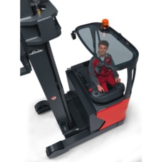 reach truck with glass roof reach truck from Linde with glass roof