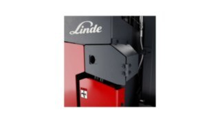 Reach truck from Linde MH with integrated charging socket