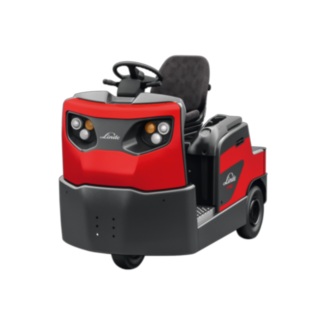 The Linde Material Handling P60 - P80 rider-seated tow tractors and W08 platform trucks The Linde Material Handling P60 - P80 rider-seated tow tractors and W08 platform trucks