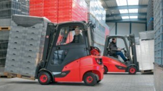 The H18 EVO gas forklift from Linde is especially compact. The H18 EVO gas forklift from Linde Material Handling