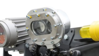 The Linde BlueSpot can also be used in ATEX hazardous zones thanks to the explosion-proof housing BlueSpot in pressure-resistant housing