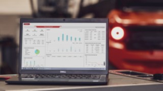 Laptop with Linde Warehouse Manager user interface