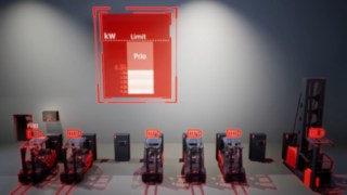The Linde connect:charger can also be integrated into myLinde for optimised charging and energy management. Animated video on charging management