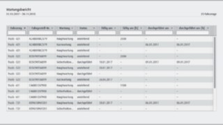 Maintenance report of the fleet management software from Linde Material Handling Maintenance report of the fleet management software from Linde Material Handling