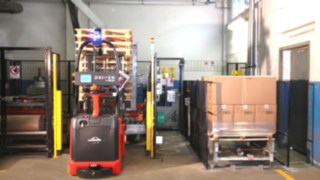 A Linde automated truck A Linde automated truck