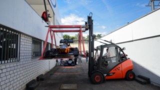 Linde forklifts for hire at Formula Student Germany Linde forklifts for hire at Formula Student Germany