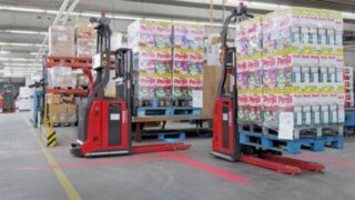 Two L-MATICs from Linde Material Handling in the warehouse at TST