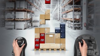 The mini-wheel is one of the two options for Linde Steer Control The mini-wheel is one of the two options for Linde Steer Control