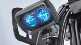 Linde BlueSpot™ from Linde Material Handling The Linde BlueSpot™ from Linde Material Handling uses a warning light to signal when trucks are approaching.