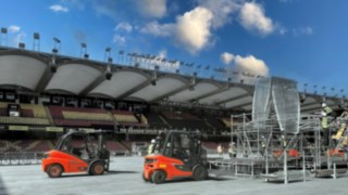 Stadium setup Linde Rentals Stadium setup Linde Rentals